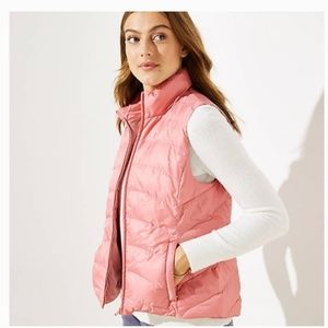 Loft Rose Colored Puffer Vest